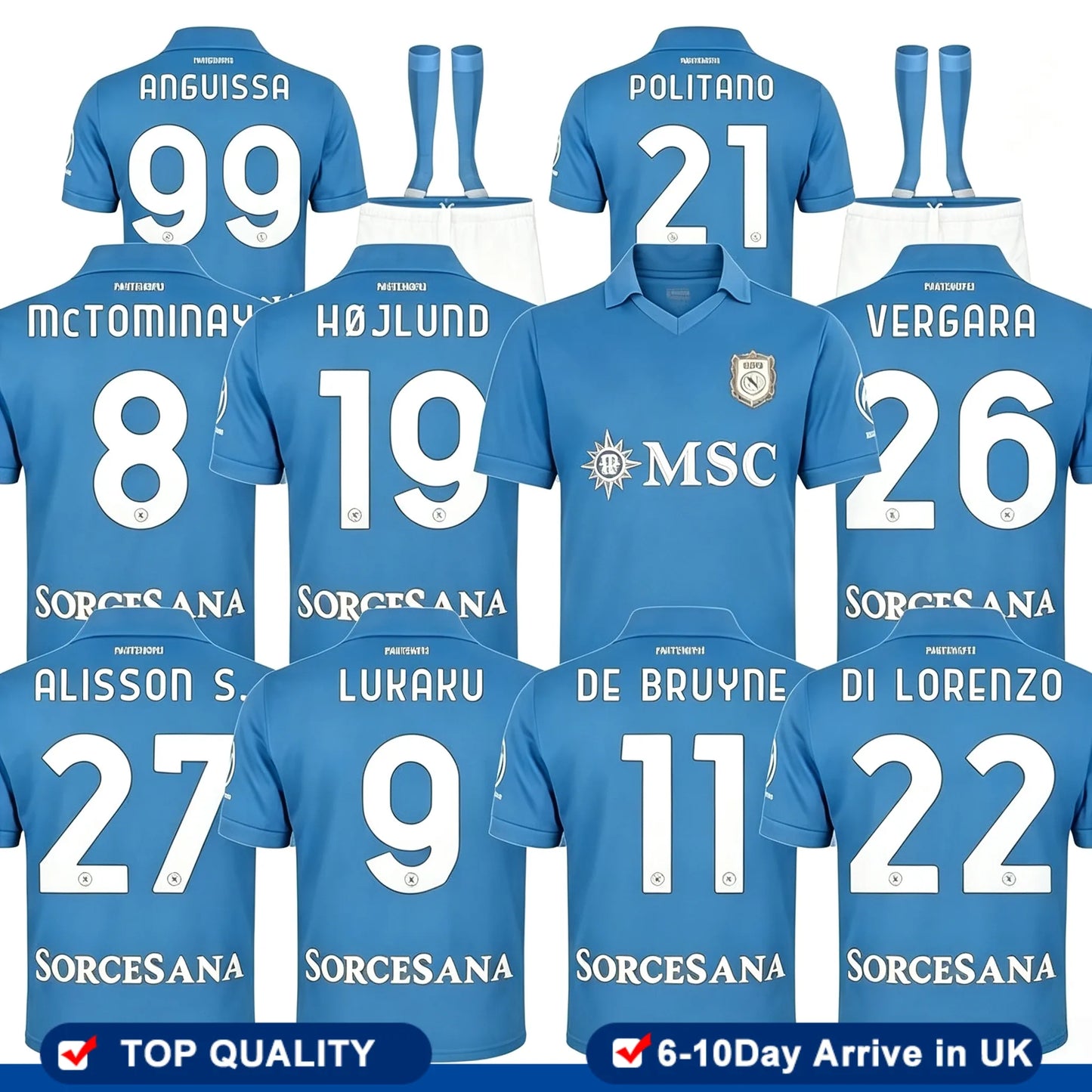 25 26 27 Napoli soccer jersey OSIMHEN KVARATSKHELIA POLITANO 2026 home away kit  - SitterJersey.com