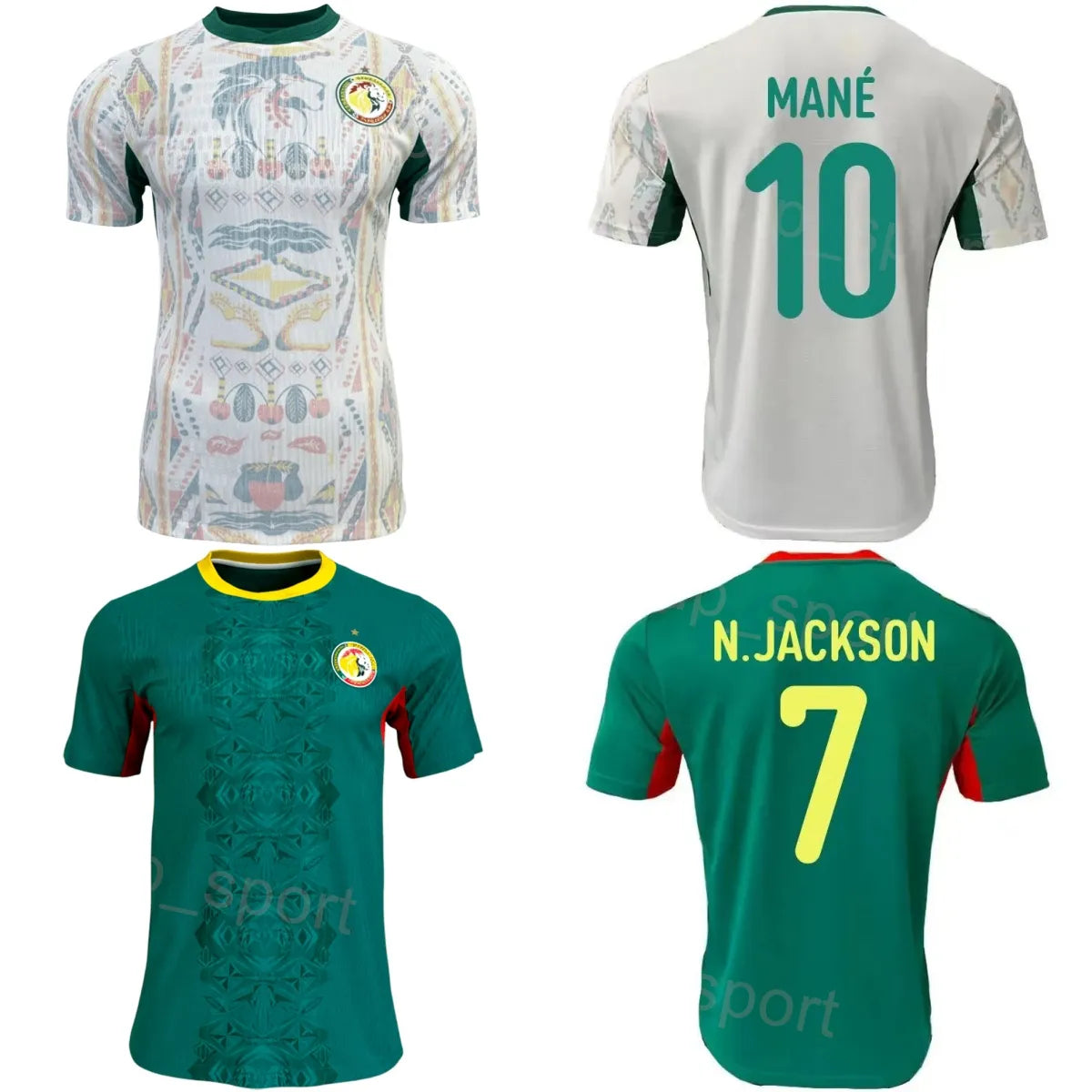 2 Star Senegal Soccer Jerseys 2025 2026 National Team SARR P.M.SARR N.JACKSON DI - SitterJersey.com