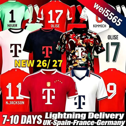 BayernS 2025 2026 2027 KANE MUSIALA OLISE soccer jerseys PAULOUIC LUIS DIAZ DAVI - SitterJersey.com