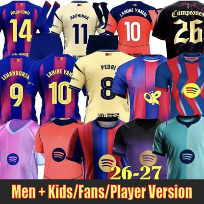 Barcelona 25 26 27 LAMINE YAMAL Lewandowski Soccer Jerseys Gordon GAVI RASHFORD  - SitterJersey.com