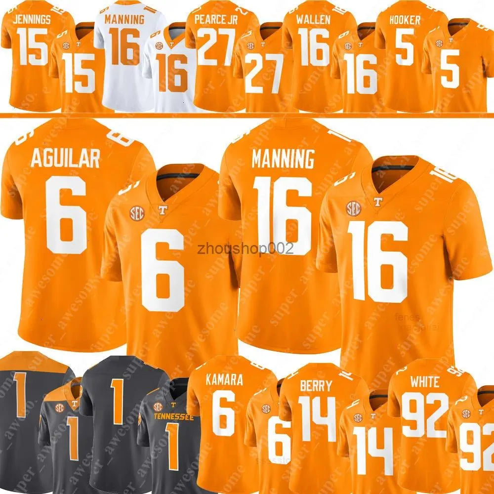 Tennessee Volunteers Football Jersey Joey Aguilar DeSean Bishop Mike Matthews Ar - SitterJersey.com
