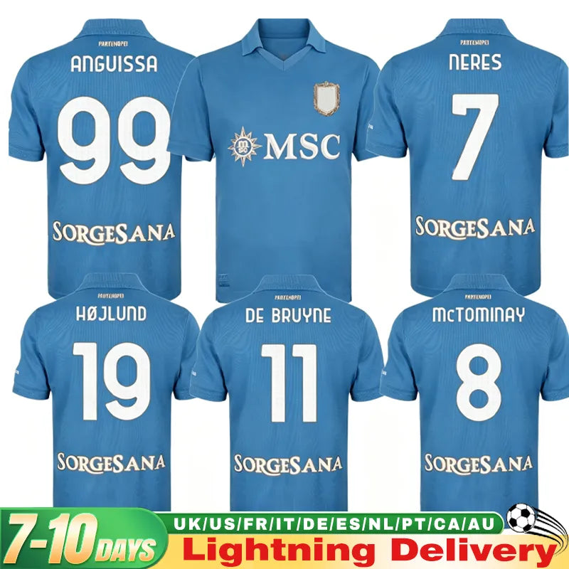 25 26 27 Napoli soccer jersey OSIMHEN KVARATSKHELIA POLITANO 2026 home away kit  - SitterJersey.com