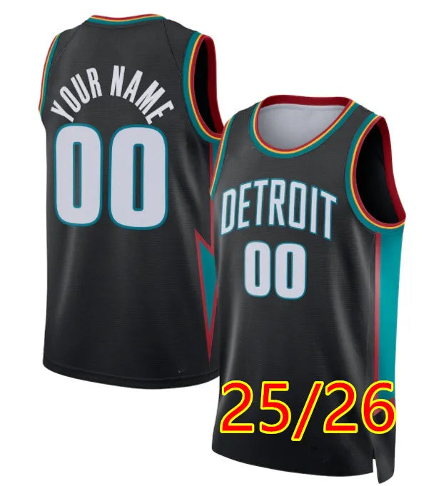 Cade Cunningham Basketball Jerseys Piston Jaden Ivey Jalen Duren Ausar Thompson  - SitterJersey.com