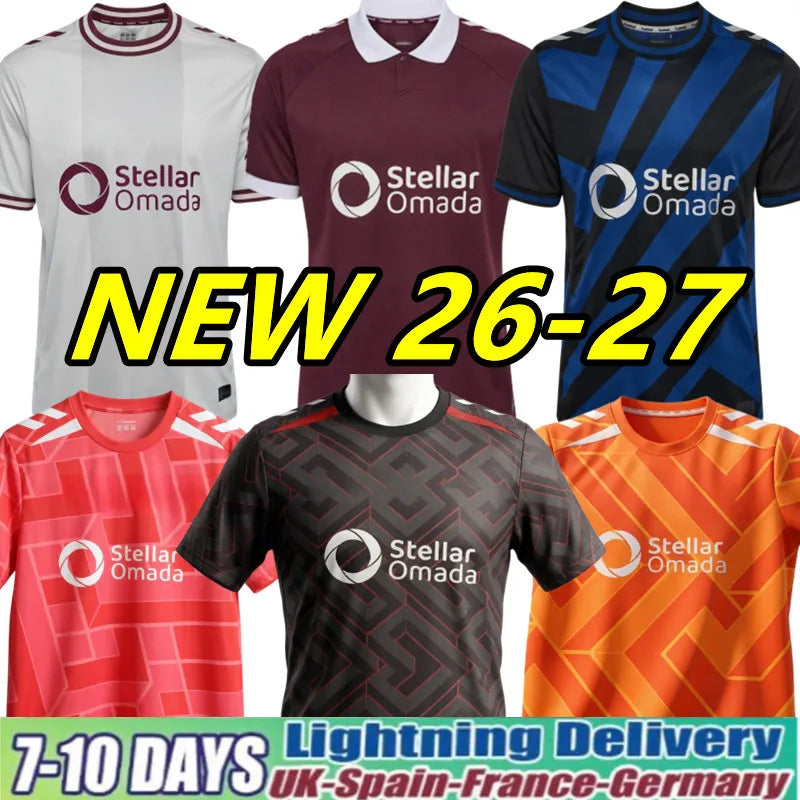 26 27 Heart of Midlothian Soccer Jerseys Hearts Home Fans BOYCE SHANKLAND DEVLIN - SitterJersey.com