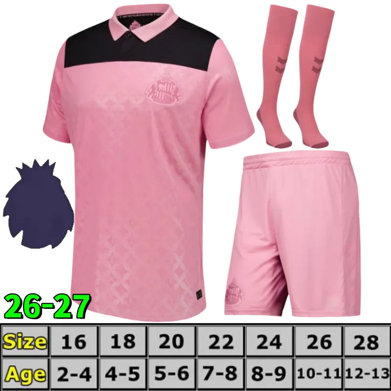 2026-27 sunderland Soccer JerseyS Home away third 25/26 RED BLACK KIDS s STEWART - SitterJersey.com