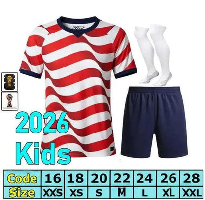 Usa Soccerjersey 2026 World Cup PULISIC BALOGUN Football Jersey AARONSON WRIGHT  - SitterJersey.com