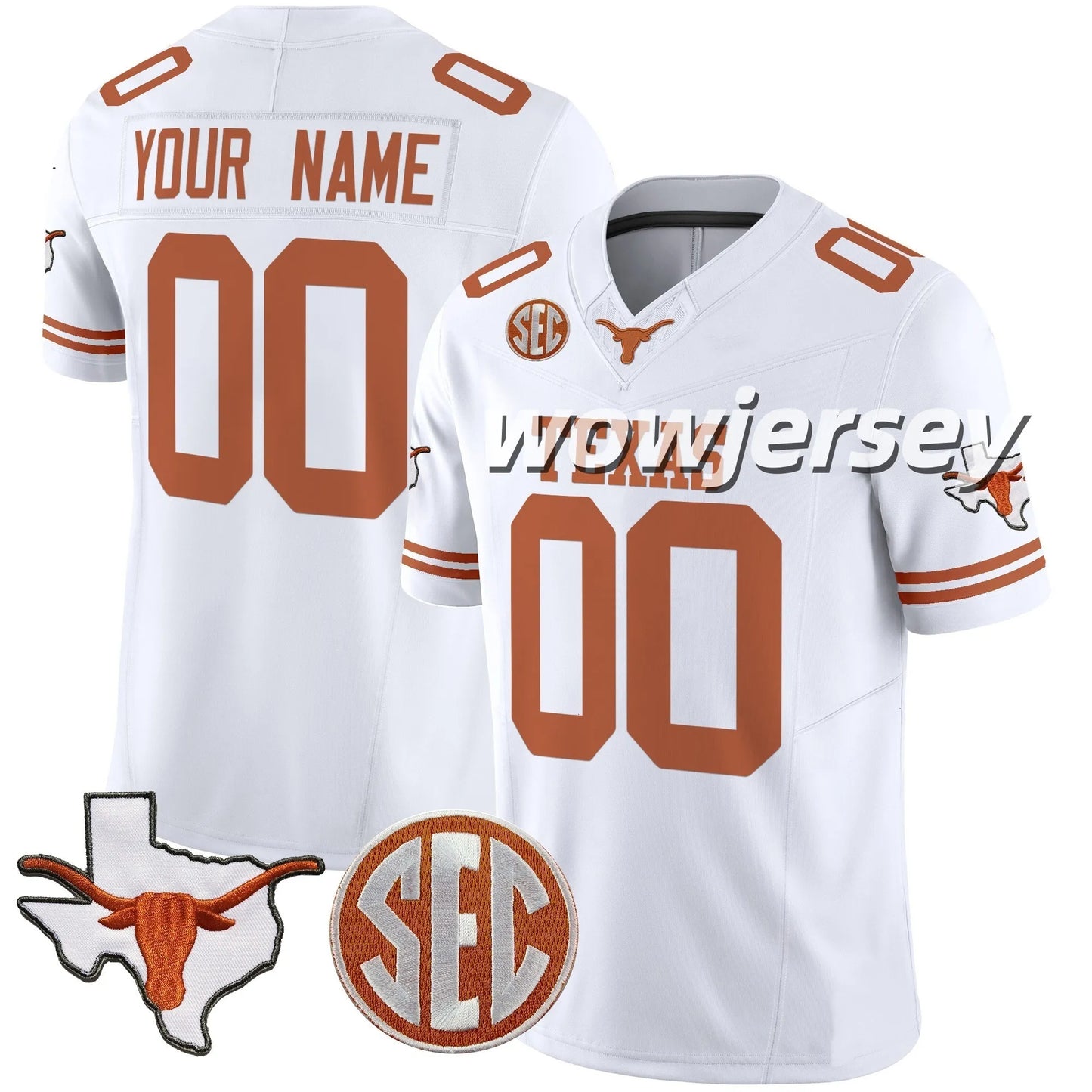2026 Texas Longhorns Arch Manning Football Jersey Derrek Cooper Ryan Wingo Trevo - SitterJersey.com