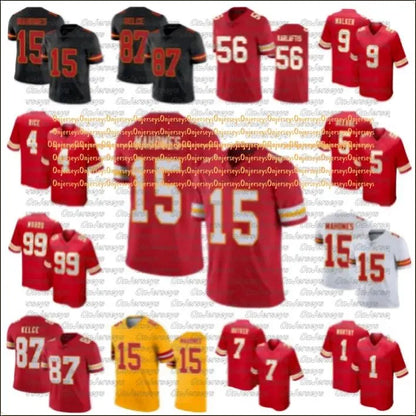 15 Patrick Mahomes Travis Kelce Isaih Pacheco Football Jersey Xavier Worthy Chri - SitterJersey.com