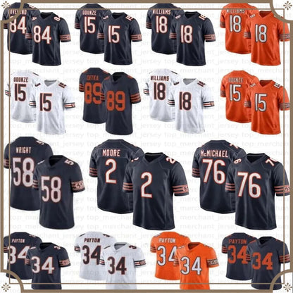 Caleb Williams Rome Odunze Luther Burden III Kyle Monangai Football Jersey Colst - SitterJersey.com