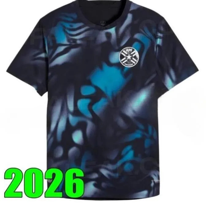 2026 Paraguay Mens Soccer Jerseys M. ALMIRON M. VILLASANTI J. ALONSO ENCISO Home - SitterJersey.com