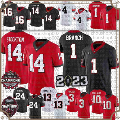 Georgia Bulldog Football Jersey College Gunner Stockton Zachariah Branch Kaiden  - SitterJersey.com
