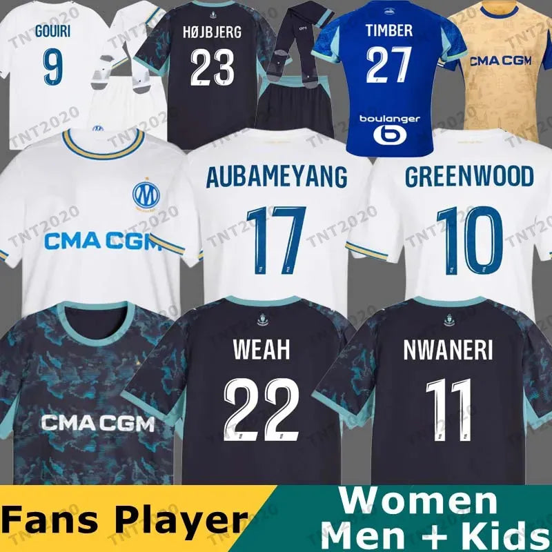 26 27 Maillot Marseille 2027 OM Monumentale Soccer Jerseys GREENWOOD RULLI BALER - SitterJersey.com