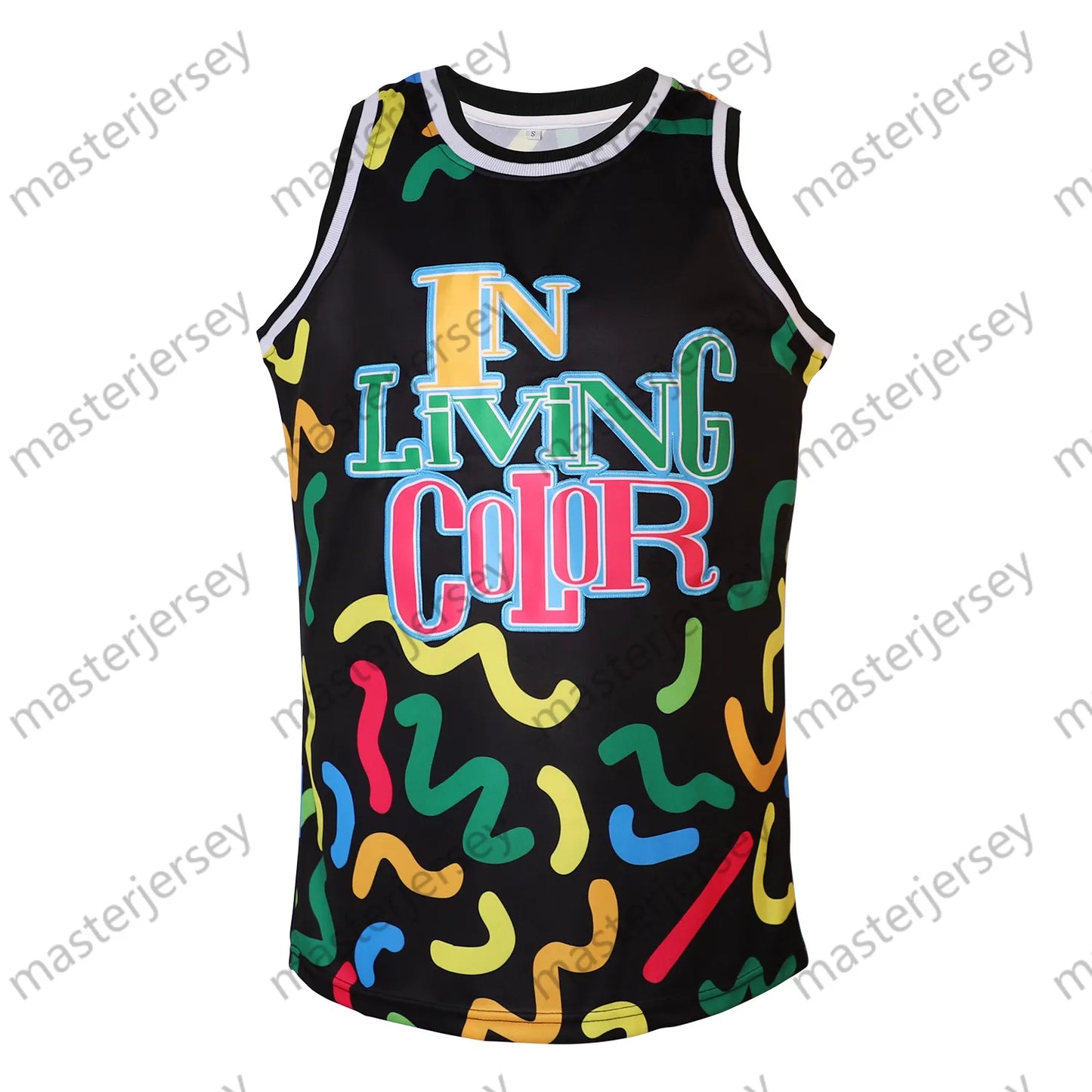 Men's 90 Wayans Basketball Jersey Black Movie Mesh Sleeveless Stitched Spot Good - SitterJersey.com