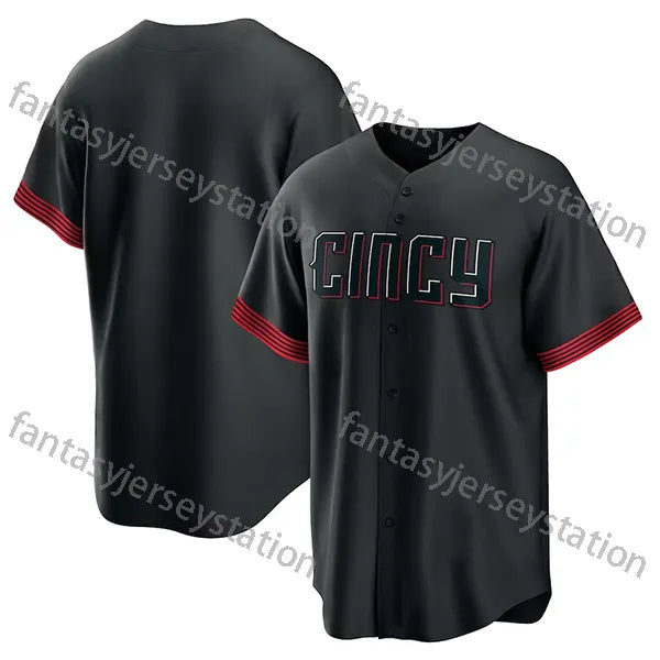 Men's #5 Embroidered Baseball Bench Jersey - V-Neck, Short Sleeve, Polyester Spo - SitterJersey.com