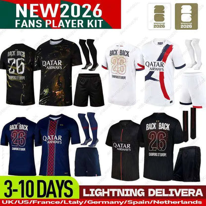 25/26 Season 1:1 Soccer Football Jersey Outdoor Sports Shirt Dembele Doue Kvarat - SitterJersey.com
