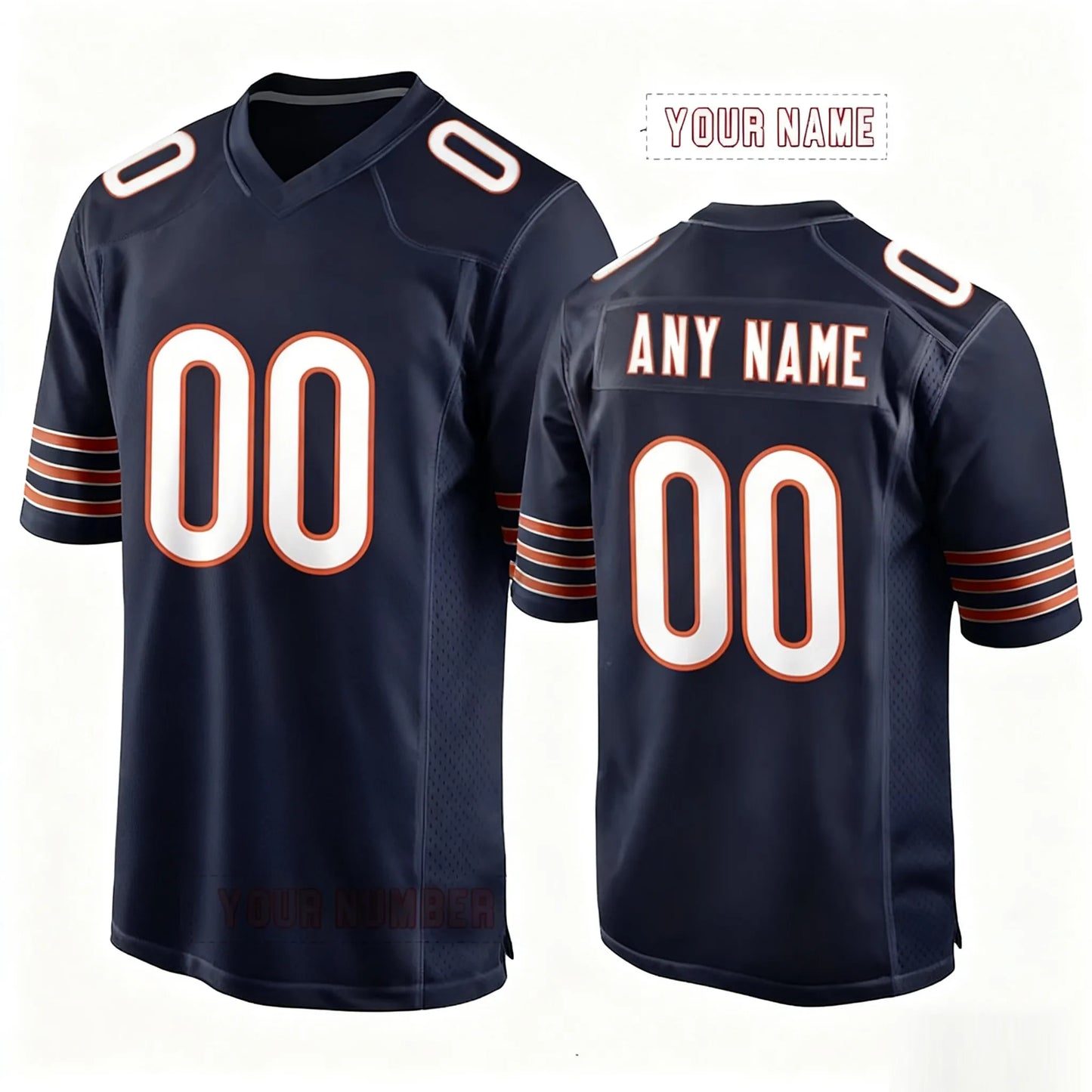 18 Men Comfy V-Neck Football Jerseys Mesh Embroidery For Training And Competitio - SitterJersey.com