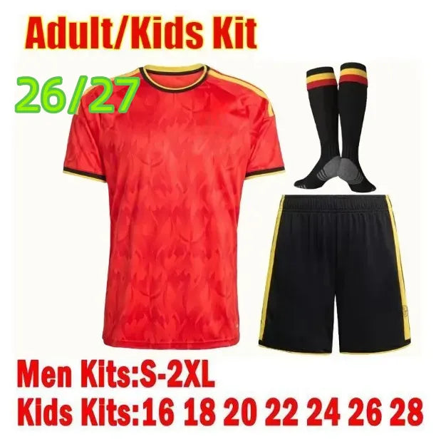2026 Belgium World Cup Soccer Jerseys DE BRUYNE R. LUKAKU E. HAZARD 25 26 MERTEN - SitterJersey.com