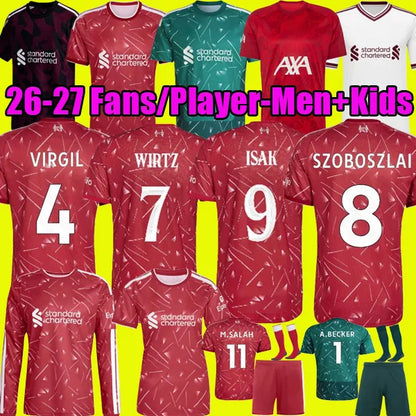 liverpooll 25 26 27The Reds Mohamed ISAK WIRTZ MAC ALLISTER Home Away men Soccer - SitterJersey.com