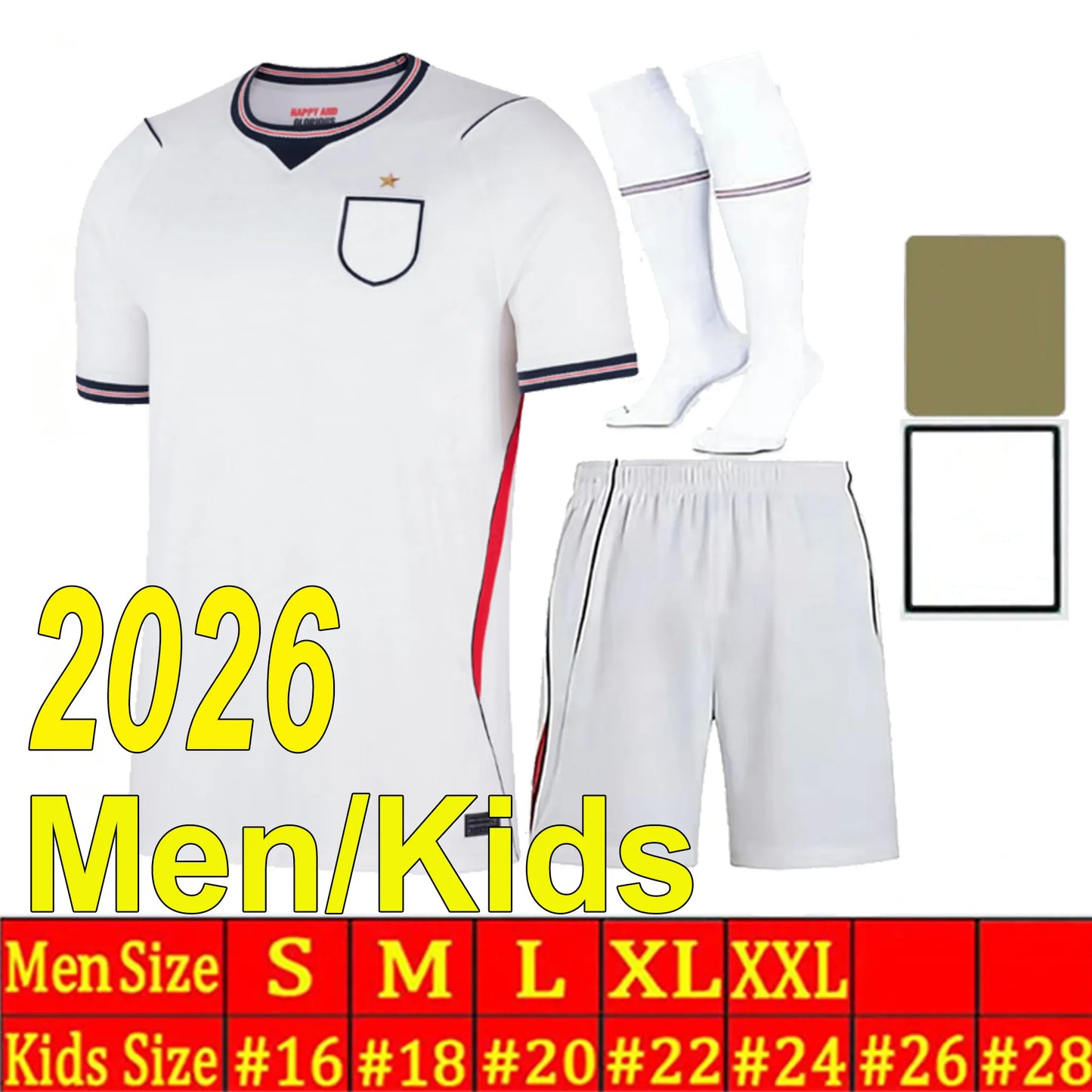 England Football Kit 2026 England World Cup 2026 Football Shirt Soccer Jerseys KANE BELLINGHAM EZE SAKA PALMER RICE FODEN Kids Mens Women 26 27 Kit - SitterJersey.com