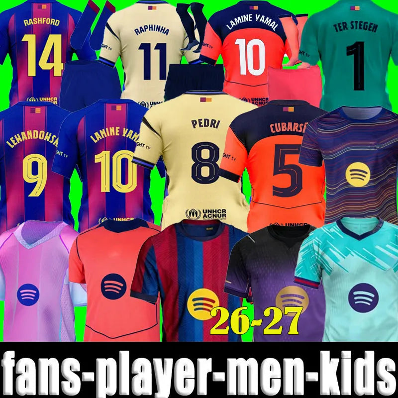 25 26 27 LAMINE YAMAL Lewandowski Soccer Jerseys Raphinha FERRAN 2025 2026 2027  - SitterJersey.com