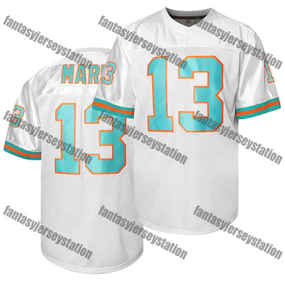 IN STOCK Mens 7 Orange Embroidered Elway Polyester Football Jersey, V-Neck Short - SitterJersey.com