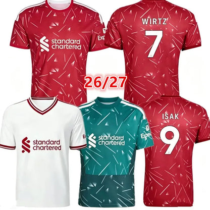 liverpooll 25 26 27The Reds Mohamed ISAK WIRTZ MAC ALLISTER Home Away men Soccer - SitterJersey.com
