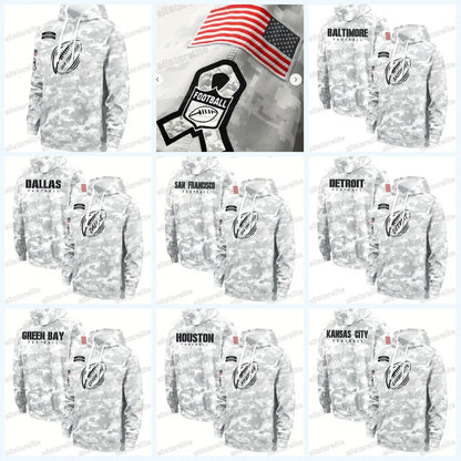 Custom Salute To Service Pullover Football Hoodie Jersey individuation Stitch Ca - SitterJersey.com