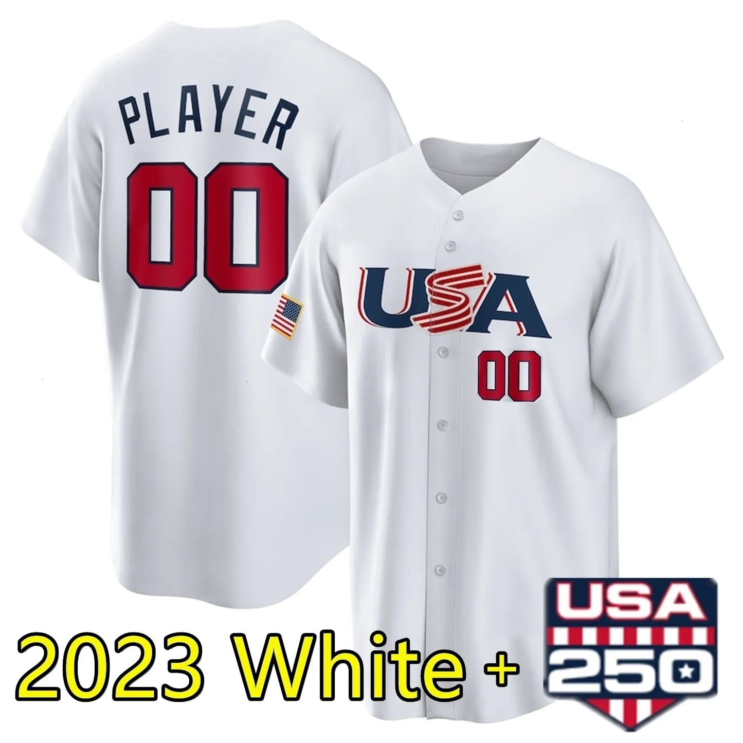 2025 2026 WBC USA Team Baseball Jersey Aaron Judge Bryce Harper Mookie Betts Bob - SitterJersey.com