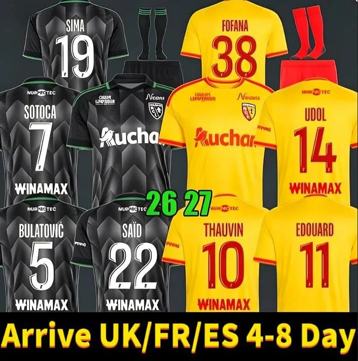 26 27 maillot RC Lens Soccer Jerseys NZOLA Men Kids home away Saint-Barbe specia - SitterJersey.com
