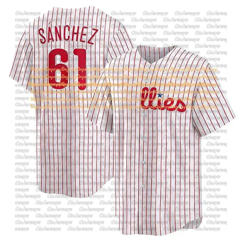 Philadephia Phillies Jersey Bryce Harper Kyle Schwarber Cristopher Sanchez Jose  - SitterJersey.com