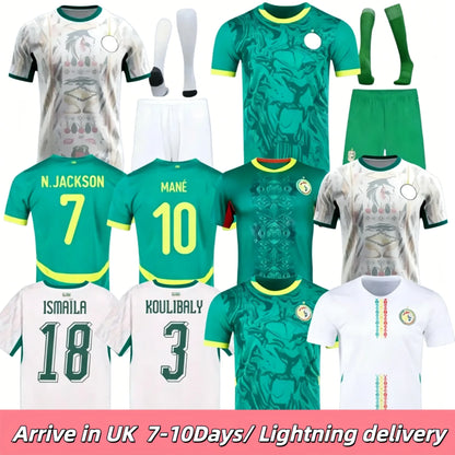 2 Star Senegal Soccer Jerseys 2025 2026 National Team SARR P.M.SARR N.JACKSON DI - SitterJersey.com
