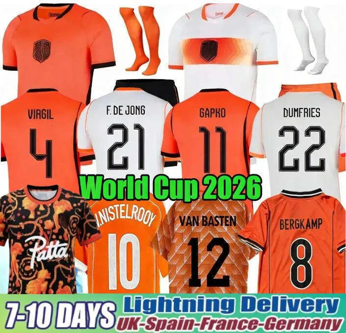 Netherlands Jersey 2026 Netherlands Jersey 2026 World Cup Dutch National Nederlands Elftal Soccer Jerseys F. JONG DE LIGT 26 27 Holland Football Shirt XAVI Kids Kit Retro1988 2010 2012 2008 - SitterJersey.com