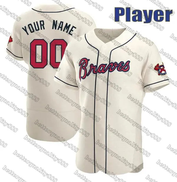 All-Star USA250 250th Ronald Acuna Jr. Braves Baseball Jersey 1 Ozzie Albies Spe - SitterJersey.com
