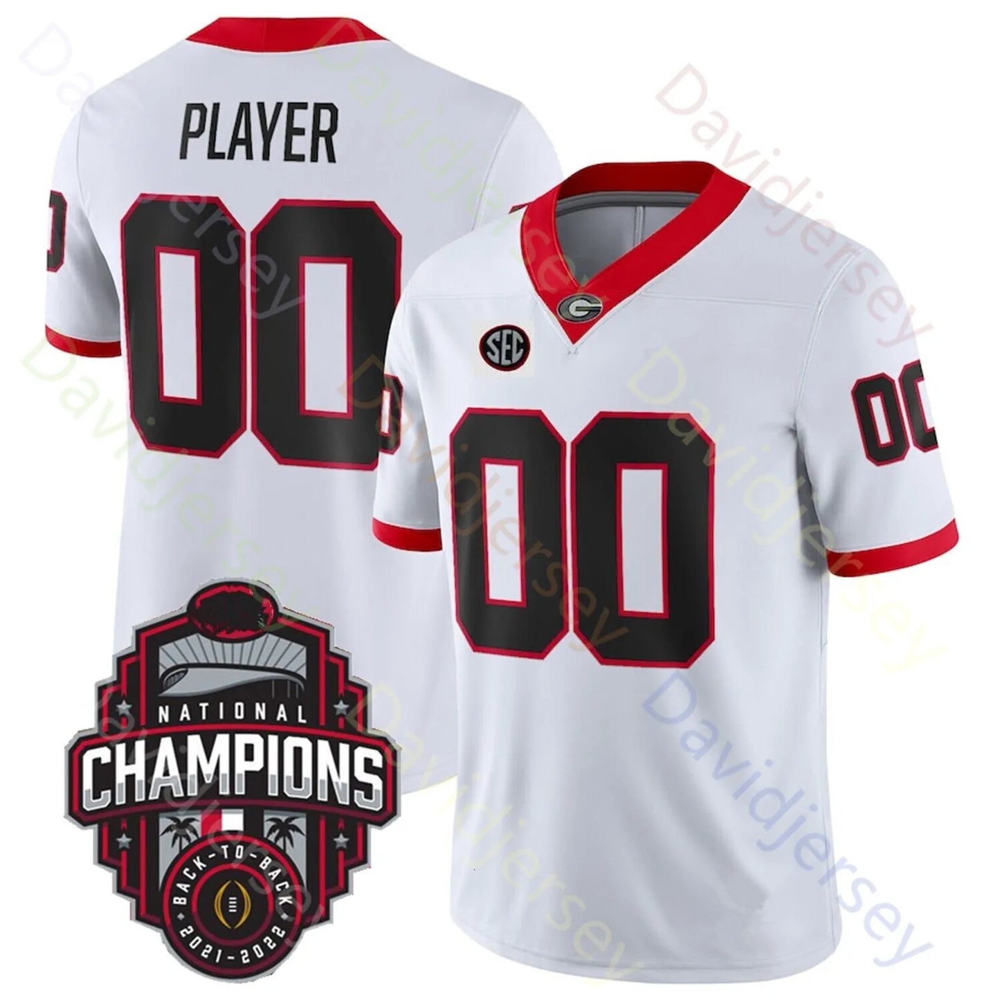 Georgia Bulldog Football Jersey College Gunner Stockton Zachariah Branch Kaiden  - SitterJersey.com