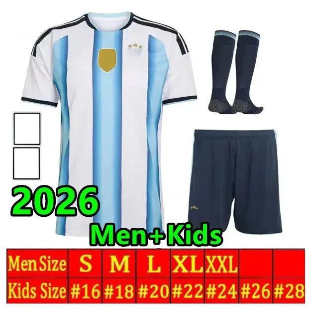 Portugal 2026 World Cup Jersey Argentina World Cup 2026 Soccer Jerseys MESSI GARNACHO DE PAUL National Team MARTINEZ KUN AGUERO Maradona Football Shirts 26 27 Women Men Kids Kit - SitterJersey.com