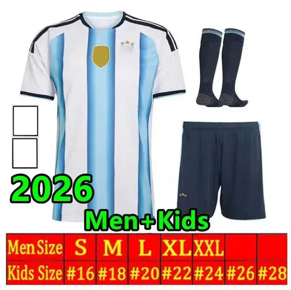 Portugal 2026 World Cup Jersey Argentina World Cup 2026 Soccer Jerseys MESSI GARNACHO DE PAUL National Team MARTINEZ KUN AGUERO Maradona Football Shirts 26 27 Women Men Kids Kit - SitterJersey.com