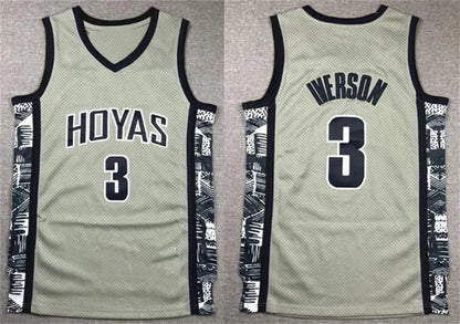 76erss Allen Iverson Jersey Retro Basketball Jerseys Men Youth Kids Georgetown H - SitterJersey.com