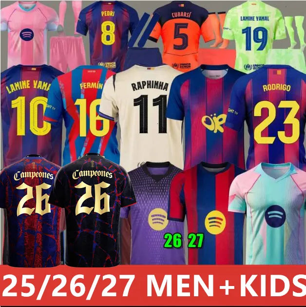 Barcelona 25 26 27 LAMINE YAMAL Lewandowski Soccer Jerseys Gordon GAVI RASHFORD  - SitterJersey.com