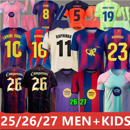 Barcelona 25 26 27 LAMINE YAMAL Lewandowski Soccer Jerseys Gordon GAVI RASHFORD  - SitterJersey.com