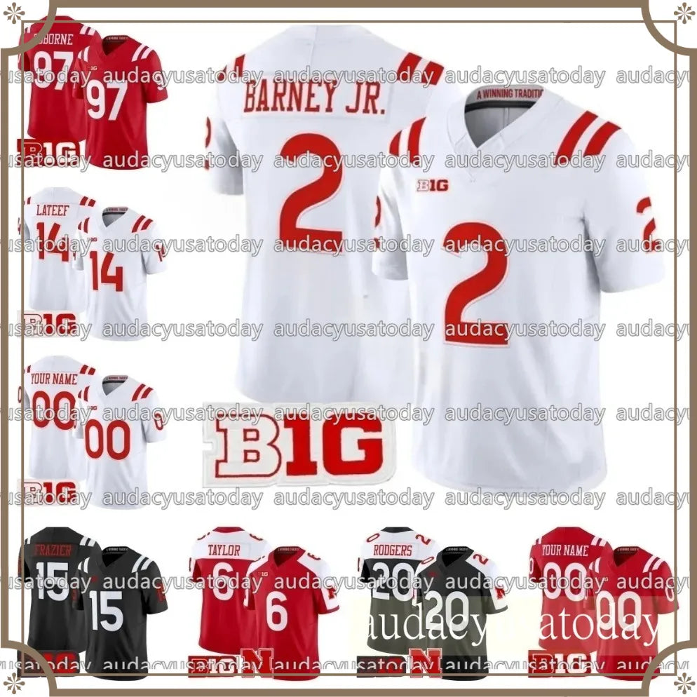 2026-27 Nebraska Cornhuskers Football Jersey Men women Daniel Kaelin Mekhi Nelso - SitterJersey.com