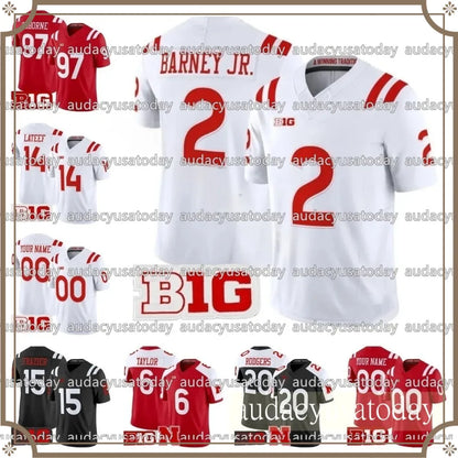 2026-27 Nebraska Cornhuskers Football Jersey Men women Daniel Kaelin Mekhi Nelso - SitterJersey.com