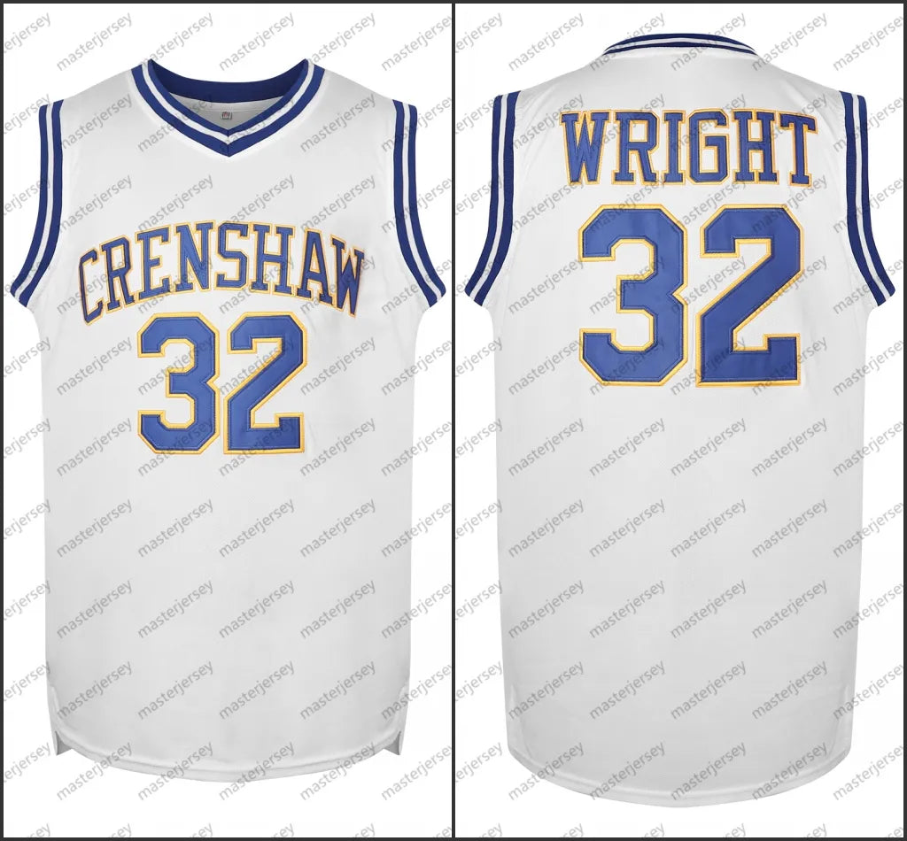 #32 WRIGHT Men's Basketball Jersey Sweatshirt - Embroidered Movie Mesh Letters \ - SitterJersey.com