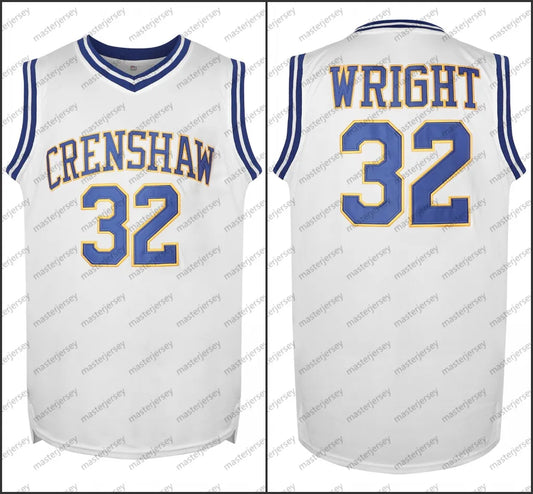 #32 WRIGHT Men's Basketball Jersey Sweatshirt - Embroidered Movie Mesh Letters \ - SitterJersey.com