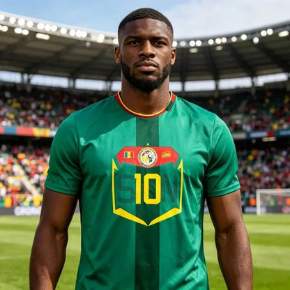 2 Star Senegal Soccer Jerseys 2025 2026 National Team SARR P.M.SARR N.JACKSON DI - SitterJersey.com