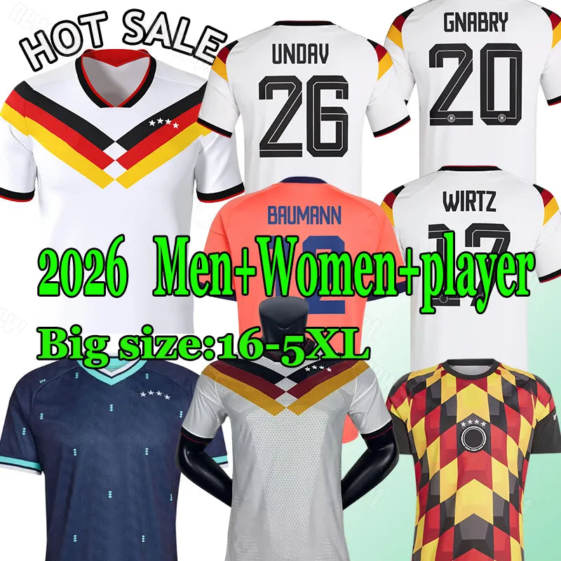 Germany Jersey 2026 World Cup 125TH Musiala Wirtz Havertz Kimmich Soccer Jerseys - SitterJersey.com