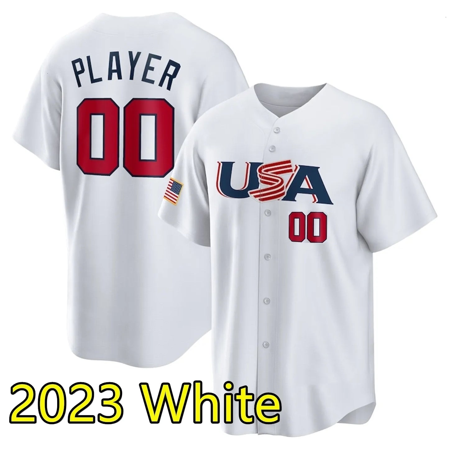 2025 2026 WBC USA Team Baseball Jersey Aaron Judge Bryce Harper Mookie Betts Bob - SitterJersey.com
