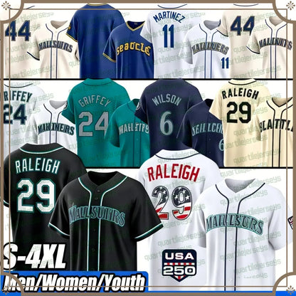 Cal Raleigh Mariners Randy Arozarena 2026 USA 250 Fourth OF July Steelheads Jers - SitterJersey.com