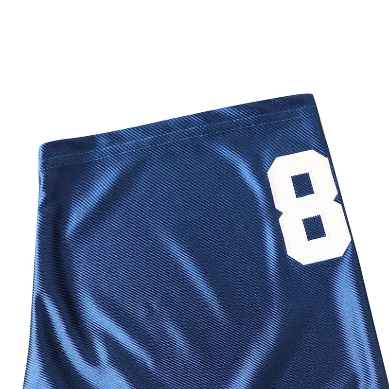 Men's 18 Manning Blue Football Jersey - Breathable, Embroidered V-Neck Rugby Swe - SitterJersey.com