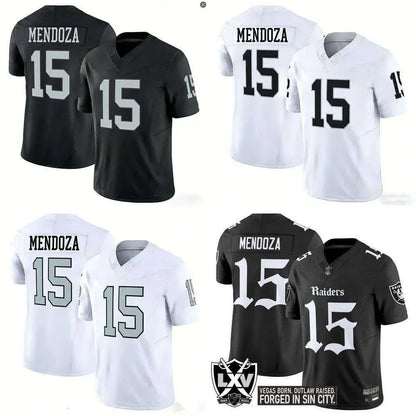 Men Los vegas Women Youth Raider 15 Fernando Mendoza Custom Stitched football Je - SitterJersey.com