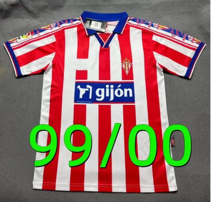 4XL 26 27 Sporting de Gijon Soccer Jerseys 84 86 94 95 96 01 02 08 Retro David V - SitterJersey.com